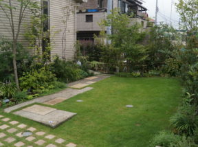 横須賀市Ｈ様邸の植栽工事と造園外構工事の写真です。